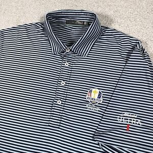 RLX Ralph Lauren Polo Shirt Mens L Ryder Cup Whistling Straits Michelob Ultra